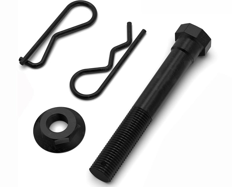 eVerHITCH Anti-Rattle Hitch Pin Bolt with Keeper Grip Clip Kit (Fits 2" Receivers, Black) - Image 1